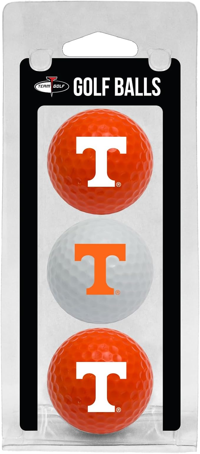 Team Golf NCAA Regulation Size Golf Balls, 3 Pack, Full Color Durable Team Imprint