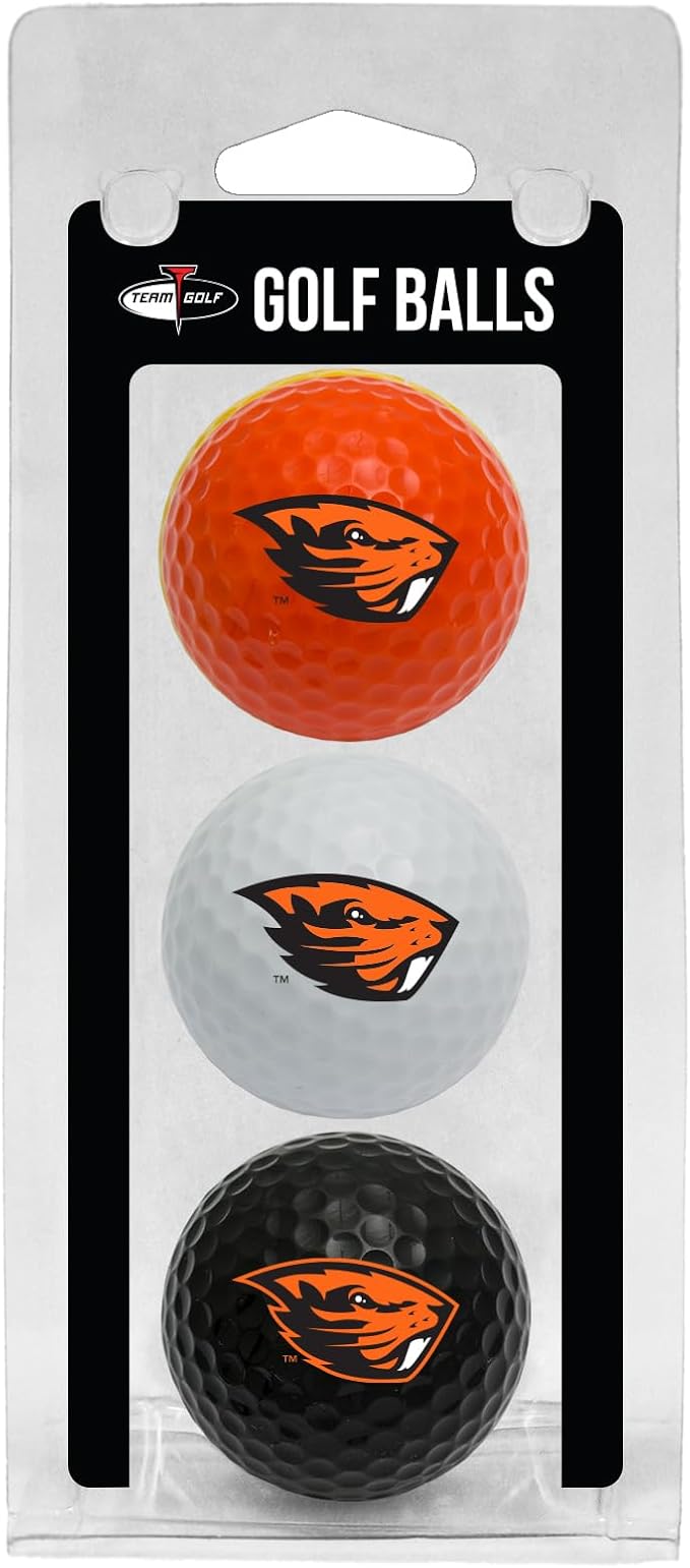 Team Golf NCAA Regulation Size Golf Balls, 3 Pack, Full Color Durable Team Imprint
