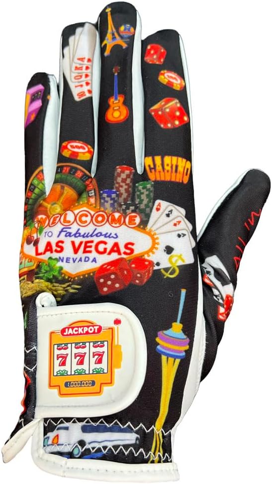 Giggle Golf Women's Golf Glove - Adjustable Strap, Left Hand Gloves for Women