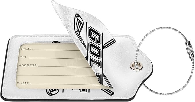 2 Pcs Golf Club Labels Luggage Tags for Suitcases, Golfer Decorations Tags Birthday Gifts for Men Women, Personalized Outdoor Travel Sport Gift