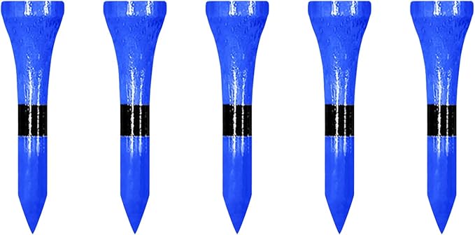 Wooden Golf Tees 3-1/4", 2-3/4", 2-1/8", 1-1/2" Available, 100 Count (Natural Color, White, Black, Blue, Red, Green, Yellow, Pink, Orange)