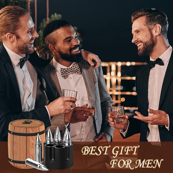 Gifts for Men Dad, Whiskey Stones, Him Husband Boyfriend Gifts for Birthday Anniversary Christmas, Unique Wedding Housewarming Gifts for Men Who Have Everything, Cool Stuff Gadgets for Dad Grandpa