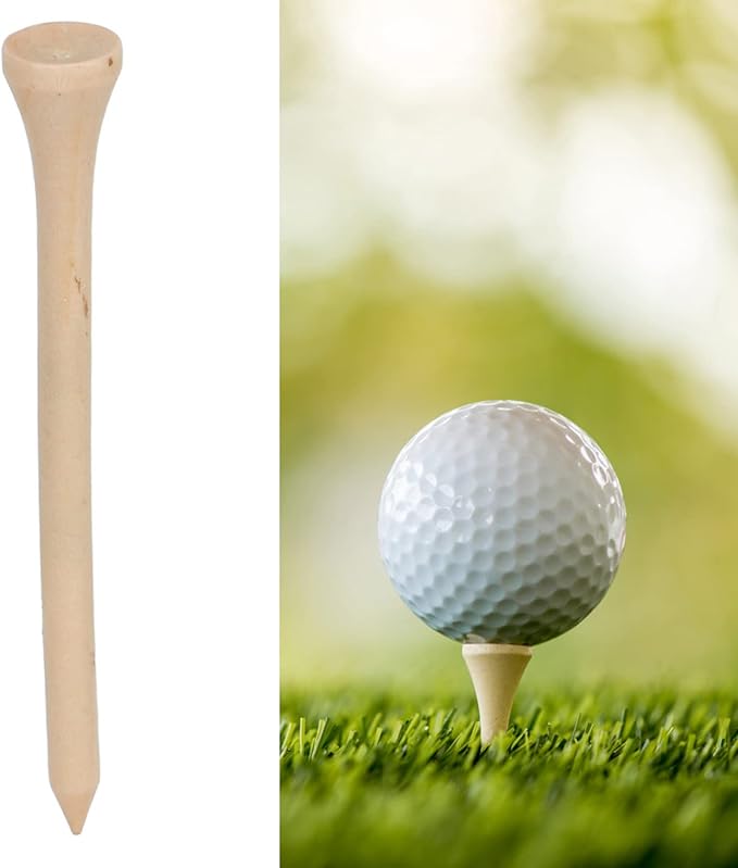 plplaaoo Professional Golf Tees 50pcs Premium Wooden Golfing Tees for Improved Accuracy and Power Durable Maple Wood Golf Accessories