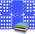 Geniusidea Shirt Folding Board T Shirt Folder for Adults Laundry Room Tough PP Plastic Folding Tool 27.16"x22.44" Easy to Fold Clothes into a Uniform Size, Blue