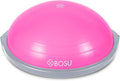 Bosu Balance Ball Exercise Trainer, Home Gym Equipment w/ Guided Workouts & Pump, 26", Blue - Inflatable Fitness Platform for Strength Training, Standing, Balancing, and Core Workout