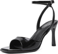 Mostrin Strappy Heels for Women Square Open Toe Lace Up Heeled Sandals Ankle Strap Sexy Stiletto High Heels for Party, Prom, Dating, Wedding