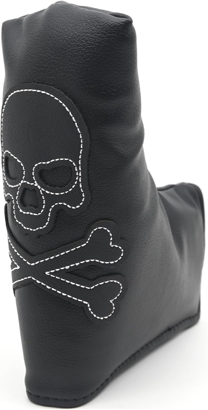 4 Pcs Golf Club Head Covers PU Leather Skull Golf Club Covers for Drivers, Fairway Woods, and Hybrids Fit Most Golf Clubs Golf Headcovers Set