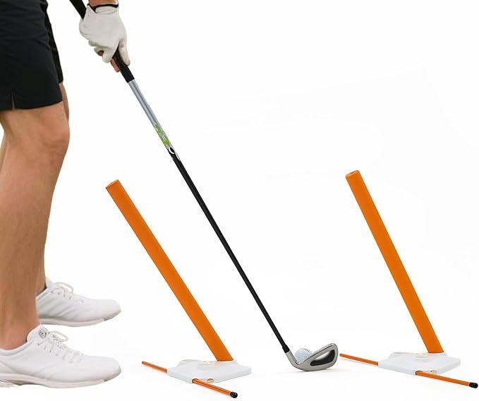 Golf Swing Training Aid, Golf Alignment Discs, Golf Alignment Sticks Correct Posture, Swing Plane, Path, Golf Swing Trainer, Golf Training aid Improve Swing Accuracy and Consistency
