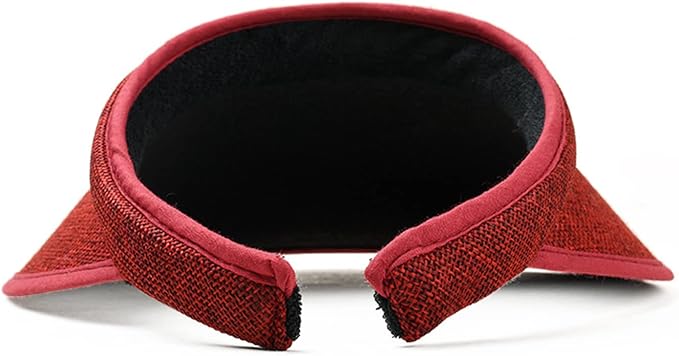 Cloth Covered Slip-On Visor for Women, Adjustable Cap Sports Sun Visors for Men