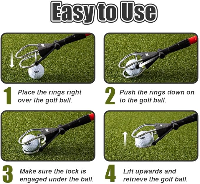Dr.Acces Golf Ball Retriever - Premium Telescopic Stainless Steel Stick for Easy Golf Ball Pickup