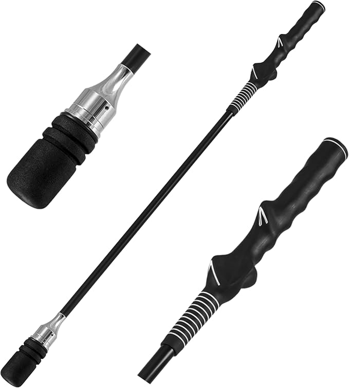 Tangkula Golf Swing Trainer, Click Stick Swing Training Aid for Speed, Flexibility, Balance, Tempo & Strength, Golf Swing Rhythm Correction with Click Sound, Weight Golf Warm-up Practice Tool