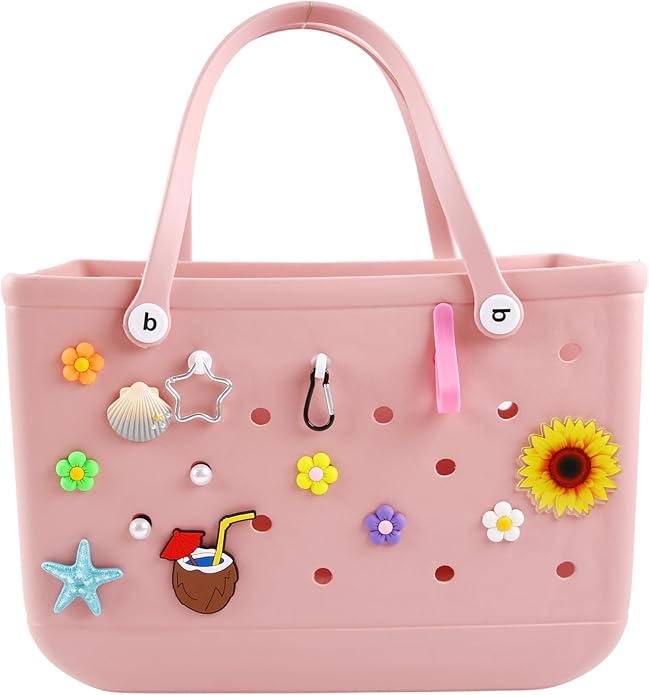 Acrylic Decoration Accessory for Bogg Bag and Simply Southern Tote,Insert Bag Charm for Beach Handbag Tote Bag