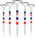 Premium Golf Tees, 3 1/4'' Unbreakable Transparent Plastic Golf Tees, Reduces Friction & Side Spin, Golf Accessories Gift for Men American Flag（50 Count）