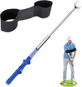 Golf Training Aids, Golf Grip Training Aid Swing Trainer with 1 Arm Posture Correction Band and 1 Telescopic Golf Simulator, Golf Practice Accessories Perfect for Beginners and Pros