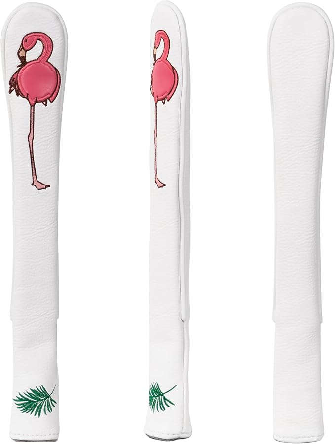 Craftsman Golf Flamingo White Golf Driver Fairway Wood Hybrid Putter Headcover Head Cover