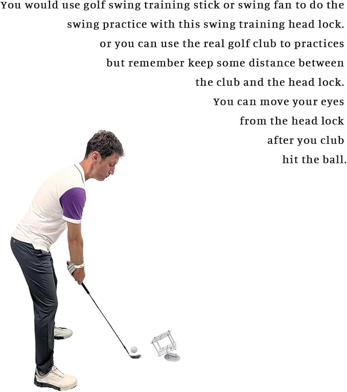 Golf Swing Trainer for Head Movement & Stability, Head Lock Training Aid | Patented Design, PGA Recommended for Golfers of All Levels