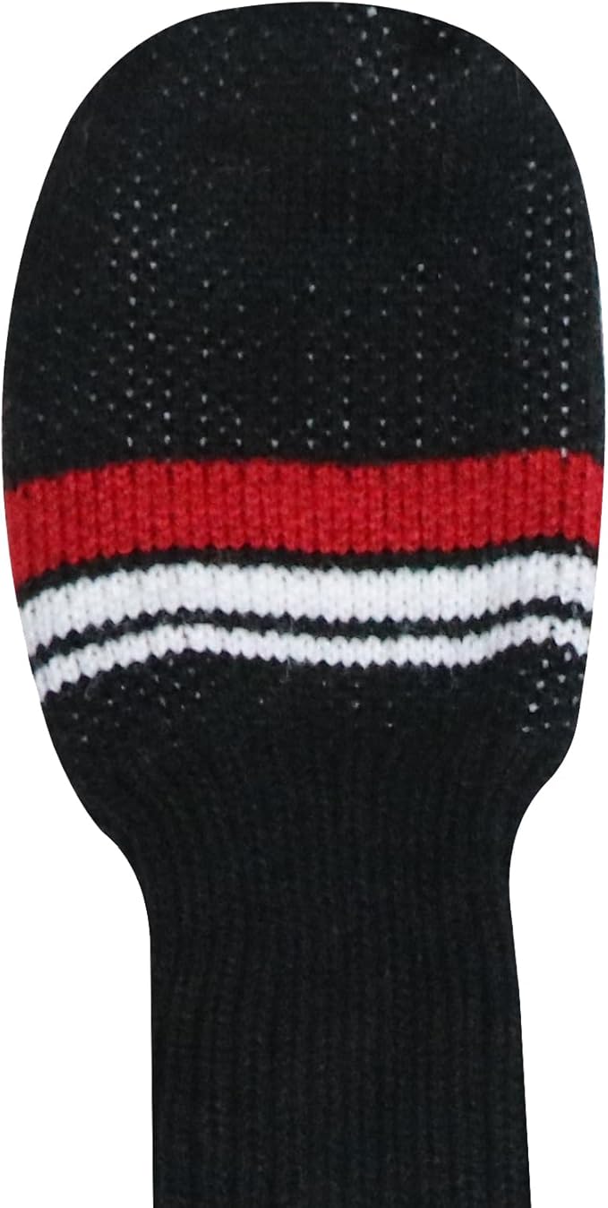 LeFeng 3Pcs Golf Club Covers, Knitted Golf Club Covers for 460cc Driver Fairway Woods and Hybrid