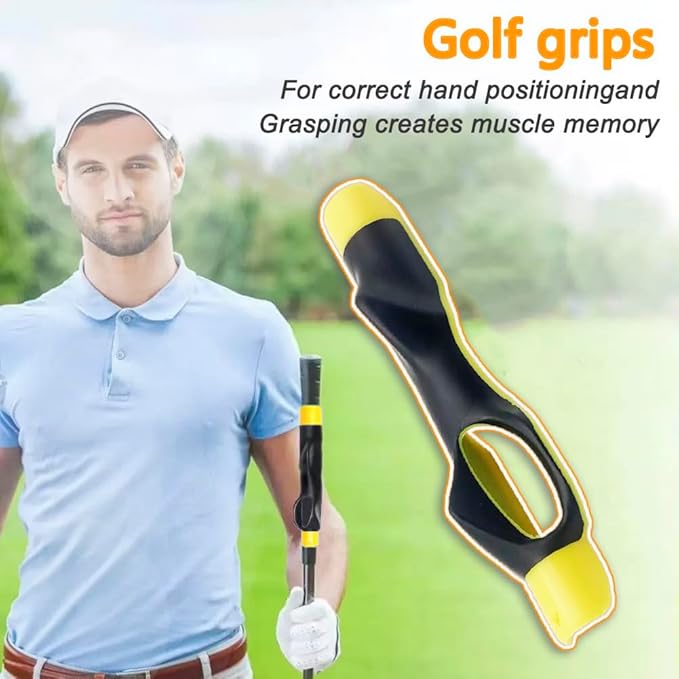 Golf Grip Trainer - Improve Grip, Swing & Hand Position for All Golfers Golf Swing Training Aid - Swing Correcting Arm Band
