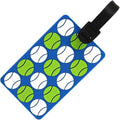 Tennis Bag Tag – Tennis Balls Design, Durable Silicone Luggage Tag, Waterproof & Secure, Easy Bag Identification with Adjustable Strap, Perfect for Tennis Lovers & Gifts