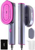 Steamer for Clothes ELORTI, Travel Clothes Steamer Handheld Portable Mini Small, 2-in-1 iron with 10s Fast Heat-Up, Rotatable Head 1200W, 110-120V, Office & Home, purple