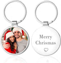 Personalized Custom Keychain with Picture - Double Sided Engraving Photo Text Customized Key Chains for Men Boyfriend