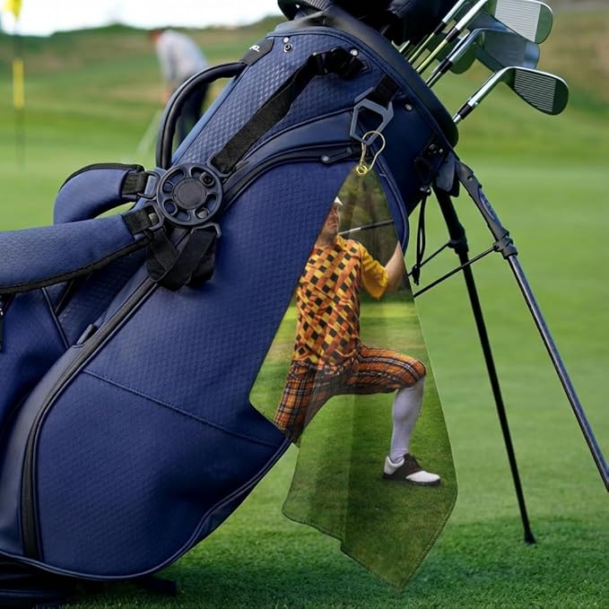 Custom Golf Towel Personalized Funny Golf Towels with Name Text Photo Golf Gifts for Men Women Dad Husband Golfer