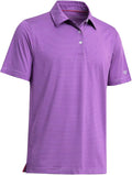 Golf Shirts for Men Dry Fit Short Sleeve Print Performance Moisture Wicking Polo Shirt