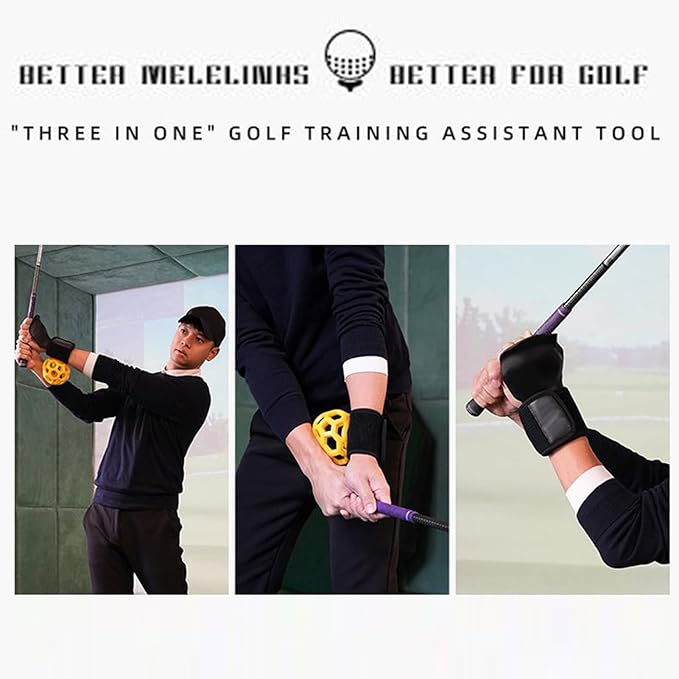 Golf Swing Trainer - Inflatable Practice Aid, Wrist Alignment Control Guide, Skill Development Practice Tool, Arm Position with Balanced Form Support | Golfer Motion Stability for Accurate