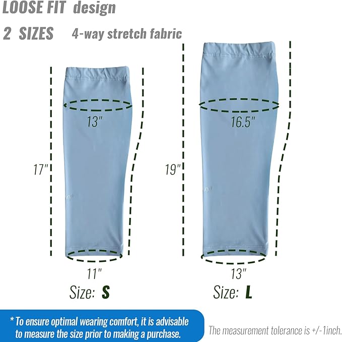 UPF 50+ Sun Protection Arm Sleeves Elastic band Adjustable Cuff Loose Fit Non-Sticky Airflow Friendly Outdoor