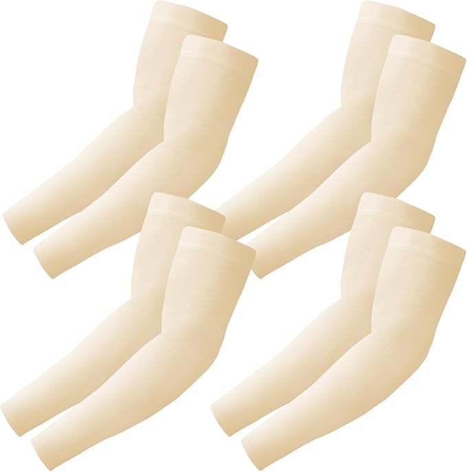 4 Pairs Arm Sleeves to Cover Arms for Men & Women,UV Sun Protection,Cooling Sports Compression,Tattoo Cover Up Sleeve