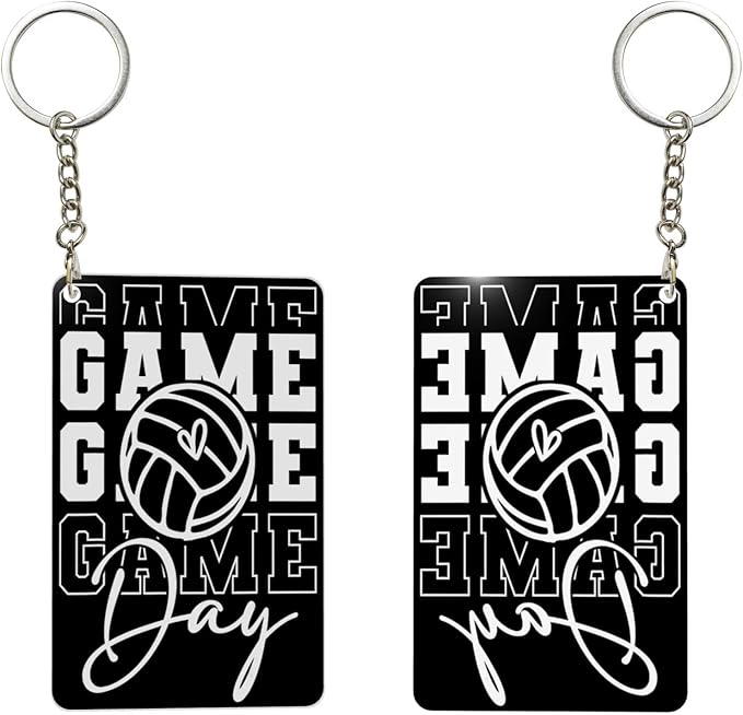 Keychain - Rectangular Acrylic Keychain Daily Key Ring Car Key Fob Holder 2X3 Inch