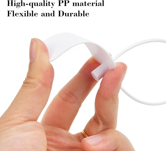100pcs Luggage Tags Plastic Seals Shipping Label Logistics Sign Tie Bag Tag, Sealing Storage Multi Purpose Name ID Tag with Marker for Suitcases, Backpack, Schoolbag, Car Key (White)