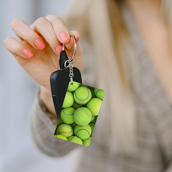 Golf Keychains Rectangular Acrylic Keychain Daily Key Ring Car Key Fob Holder 2X3 Inch