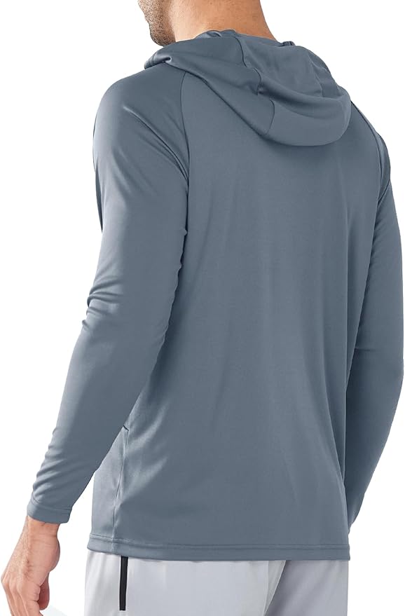 NORTHYARD Men's UPF 50+ Hoodie Shirts Long Sleeve Sun Protection Fishing Swim Beach UV SPF Rash Guard Quick Dry Lightweight
