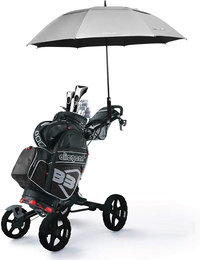 ZEKAR 62" & 68" Windproof Large Vented Canopy Golf Umbrella, UPF 50+ Patio Umbrella | Sun UV Protection | Keep You Cool (Silver, 68"-Pack-of-2)