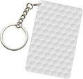 Astronaut Playing Golf Keychains Rectangular Acrylic Keychain Daily Key Ring Car Key Fob Holder 2X3 Inch