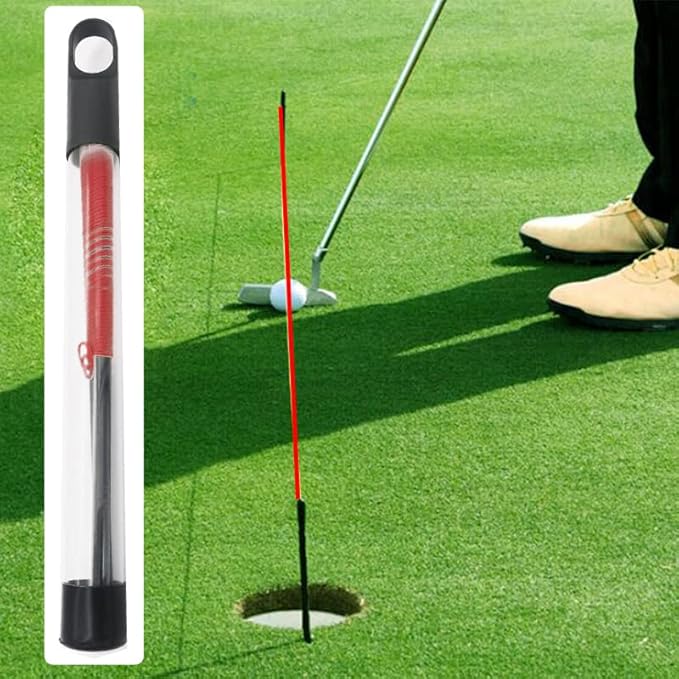 HH-GOLF® Golf Putting String Guide Alignment Training Aid Poket Size Master Straight Golf Putting Guide Line with Pegs, 3 Yards Length