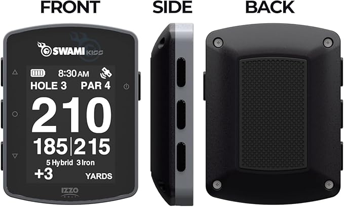 Swami KISS 2.0 Handheld Golf GPS Ragnefinder with Integrated Magnets - Grey