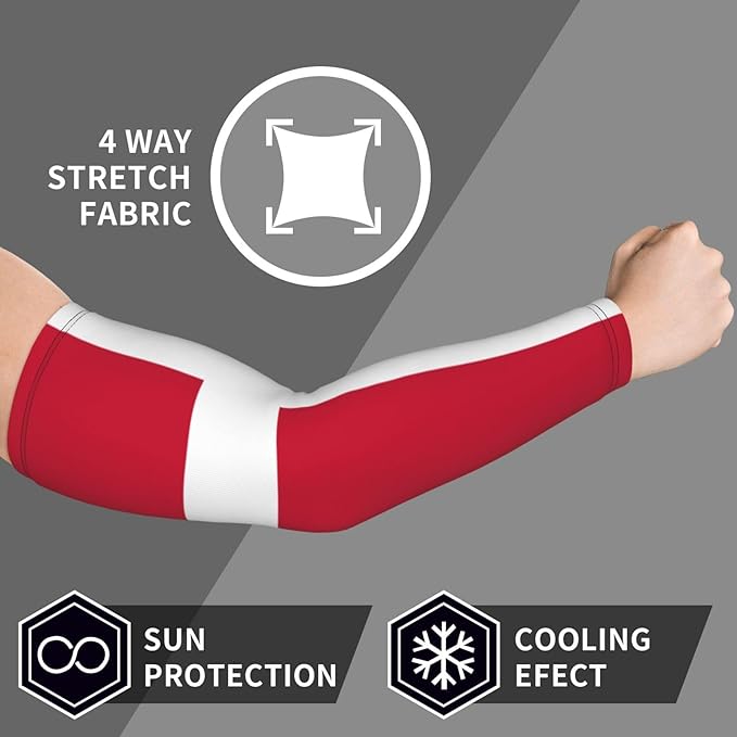 Flag Arm Sleeves Filipino Flag Compression Arm Sleeves for Men Women Tattoo Cover Up Cooling Arm Sleeve 1 Pair