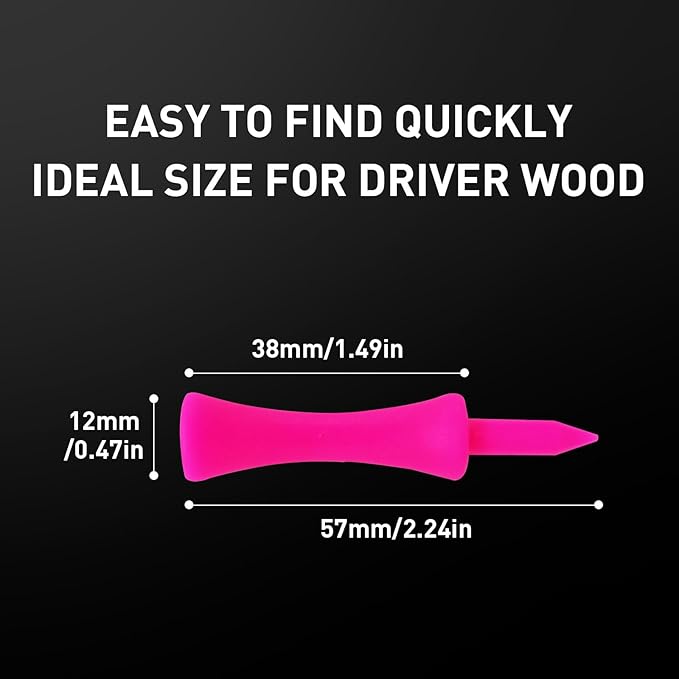 FINGER TEN Plastic Golf Castle Tees Step Down Unbreakable Mixed or Same Height Value 100 Count, 2 3/4, 2 1/4, 2, 1 3/4, 1 1/2 Inch Length Colorful for Practice