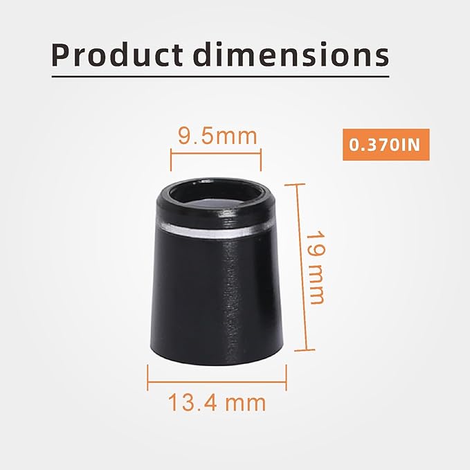Mariyandh 12 Pcs ' Black Golf Club Ferrules for Irons Shaft Universal with Single Silver Ring