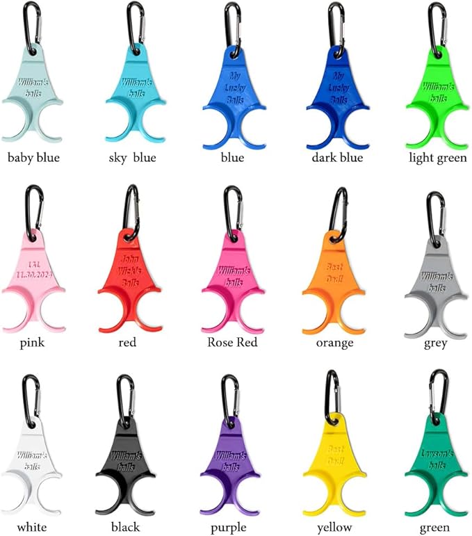 Custom Name Golf Ball Holder with Clip 3D Printed 15 Colors Personalized Golf Tee Holder for Bag tee Holder for Golf Bag Unique for Golfers Men Women