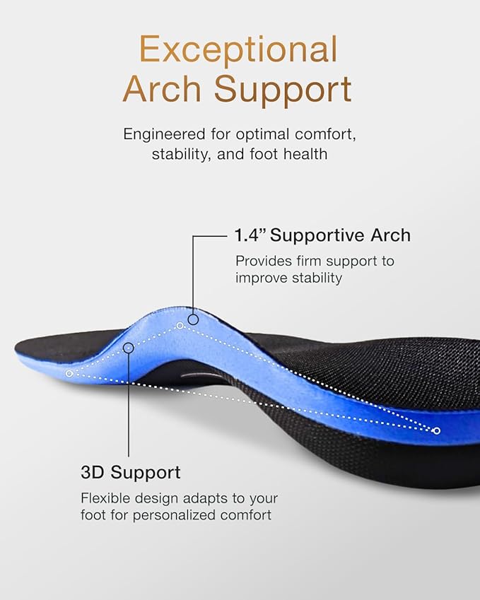Premium Quality Gel Shoe Insoles from Japan, Shock Absorption, High Arch Support, Walking, Golf Insoles Men, Shoe Inserts Women, Shoe Insoles Women, Shoe Inserts Men, Unisex Sole Inserts, L