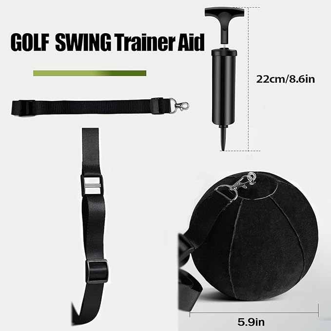 Retractable Golf Swing Training Aid, Golf Grip Trainer and Right-Handed Golf Training Aid for Chipping Hitting, Portable Grip Trainer with Click Feedback