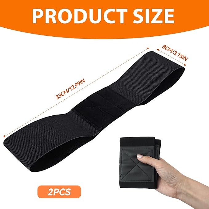 2 Pcs Golf Swing Training Aid, Golf Connection Arm Band for Correcting Chicken Wing Flaw, Muscle Memory and Swing Connection Trainer for Right & Left-Handed Players, Men Women Junior Golfers