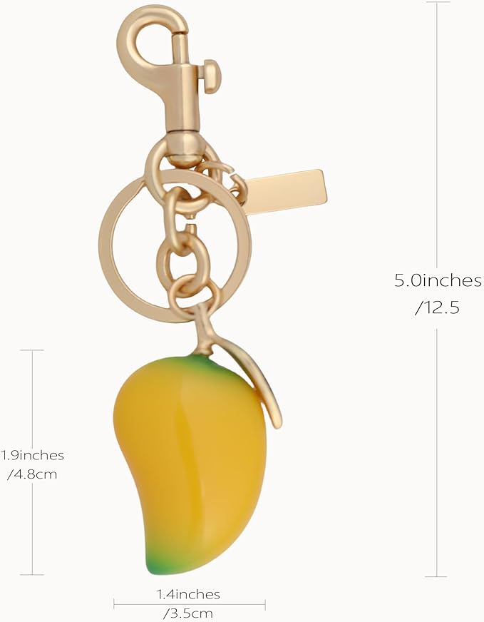 Cherry Bag Charm for Handbag, Big-Apple Strawberry Fruit Bag Charm Cherry Car Accessories KeyChain