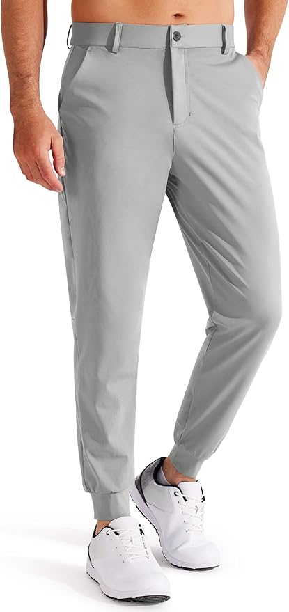 Libin Men's Golf Pants Joggers Lightweight 3 Pockets Slim Fit Soft Stretchy Tapered Work Dress Athletic