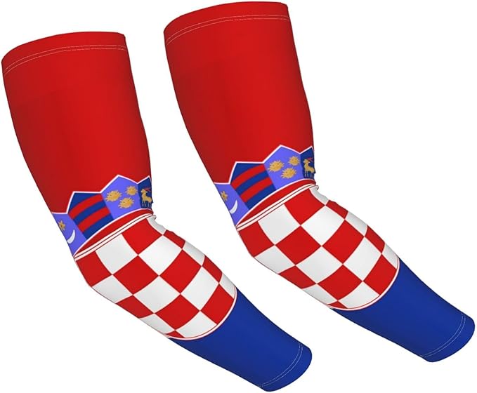 Cute Flag Arm Sleeves Cooling Sun Protection Sports Flag Sleeves for Men Women