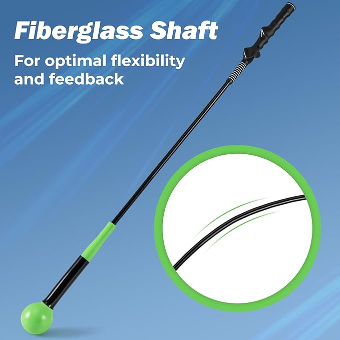 Tangkula Golf Swing Trainer, 47"/40"/31.5" Warm-Up Golf Practice Training Aid with Weighted Head for Grip, Rhythm, Flexibility, Balance, Tempo & Strength, Indoor Outdoor Golf Swing Corrector