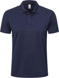 ZENGVEE Mens Polo Shirts Moisture Wicking Short Sleeve Performance Quick Dry Athletic Golf Shirts